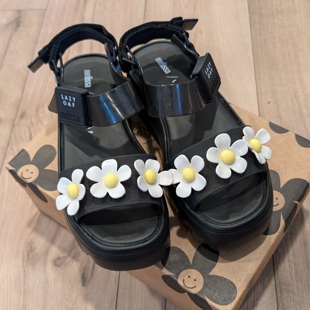 Melissa x Lazy Oaf Kick Off Black Bloom